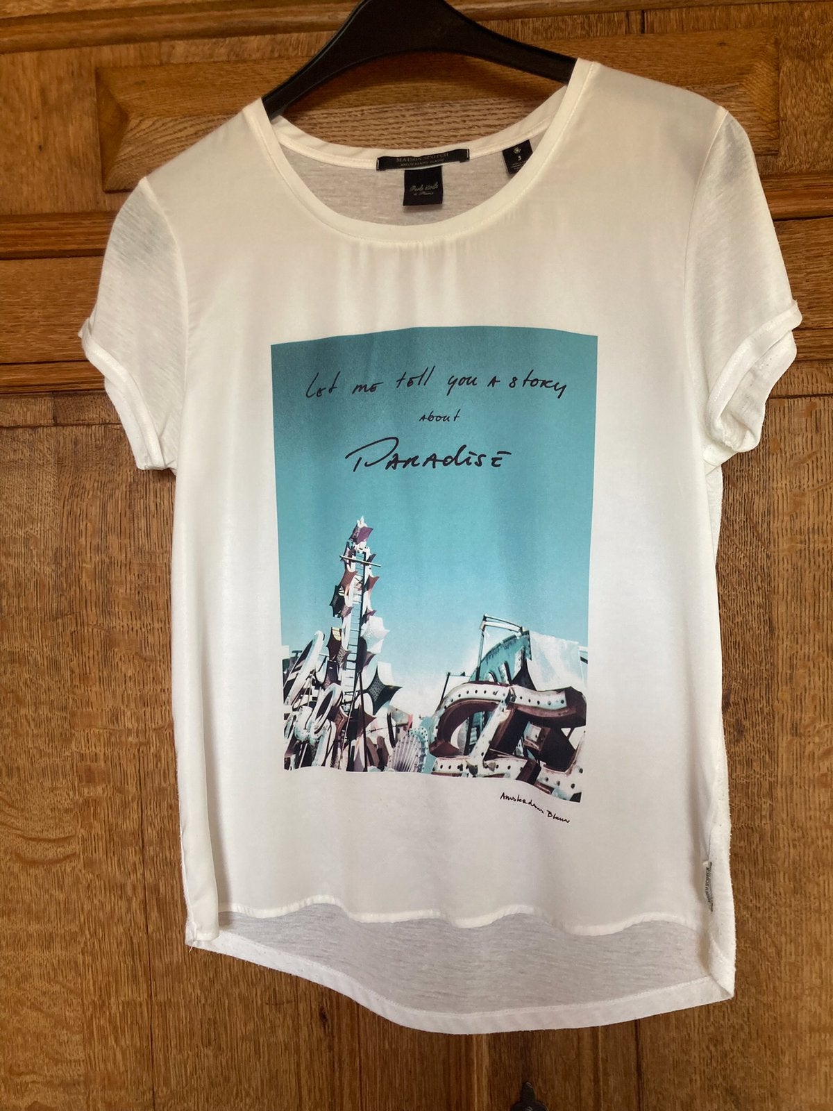 MAISON SCOTCH SHIRT KORTE MOUW MAAT 3, Ophalen of Verzenden, Zo goed als nieuw, Korte mouw