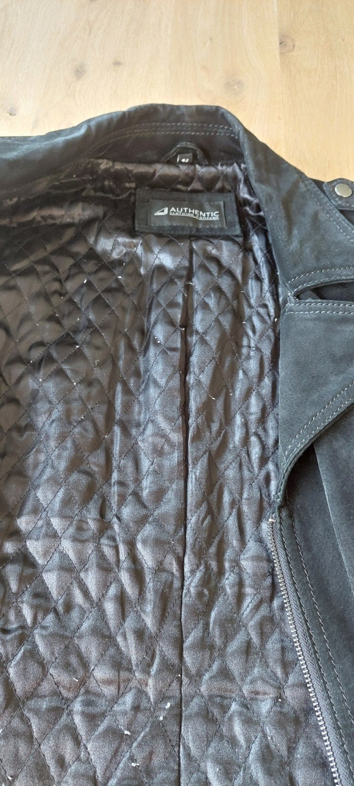 Leren jas met teddy, Bruin, Authentic, Gedragen, Ophalen