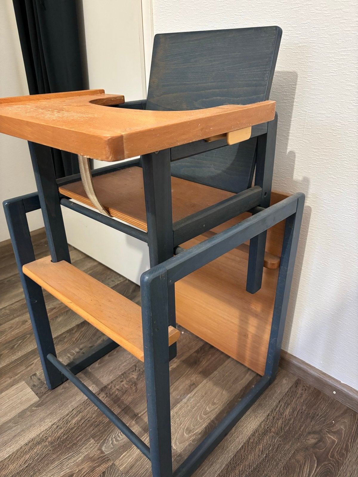 Vintage Kinderstoel / Meegroeistoel Hout, Ophalen, Gebruikt, Meegroeistoel, Aanschuifbaar