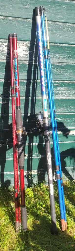 Strandhengel met molen, Watersport en Boten, Hengelsport | Zeevissen, Ophalen, Gebruikt, Complete set