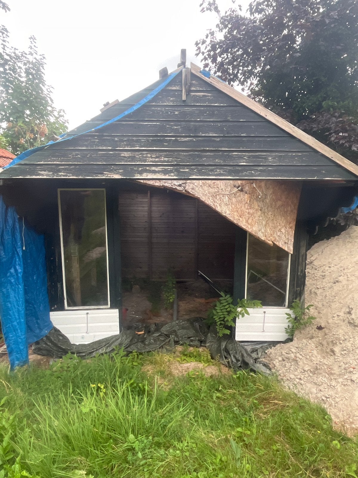 Tuinhuis 3,5x3m - Zelf afbreken, Ophalen, Tuinhuis, 250 tot 500 cm, 2 ramen