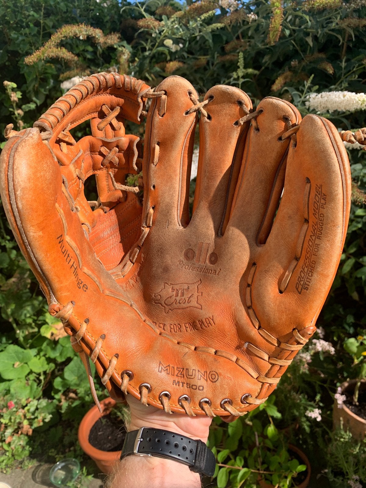 Mizuno MT500 Ollo honkbal handschoen, Ophalen of Verzenden, Gebruikt, Handschoen