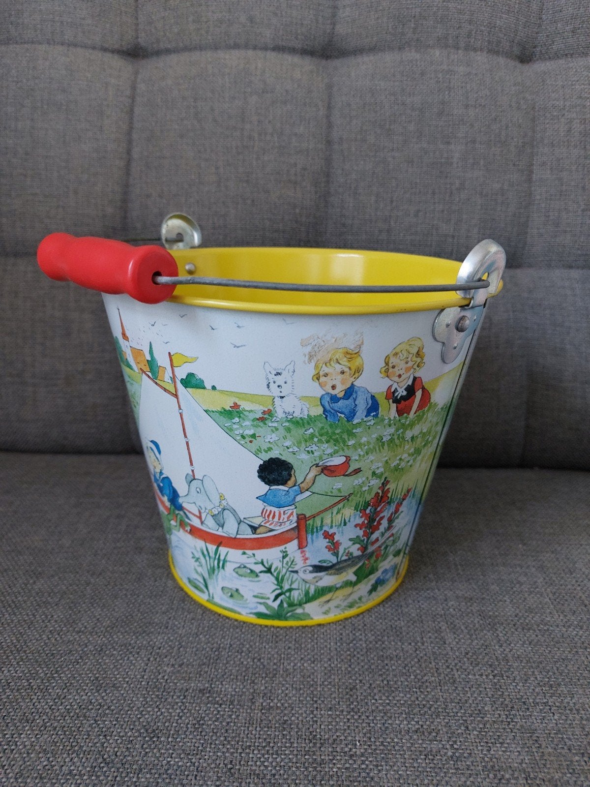 Nostalgisch blikken emmertje, Ophalen of Verzenden, Gebruikt, Kunststof