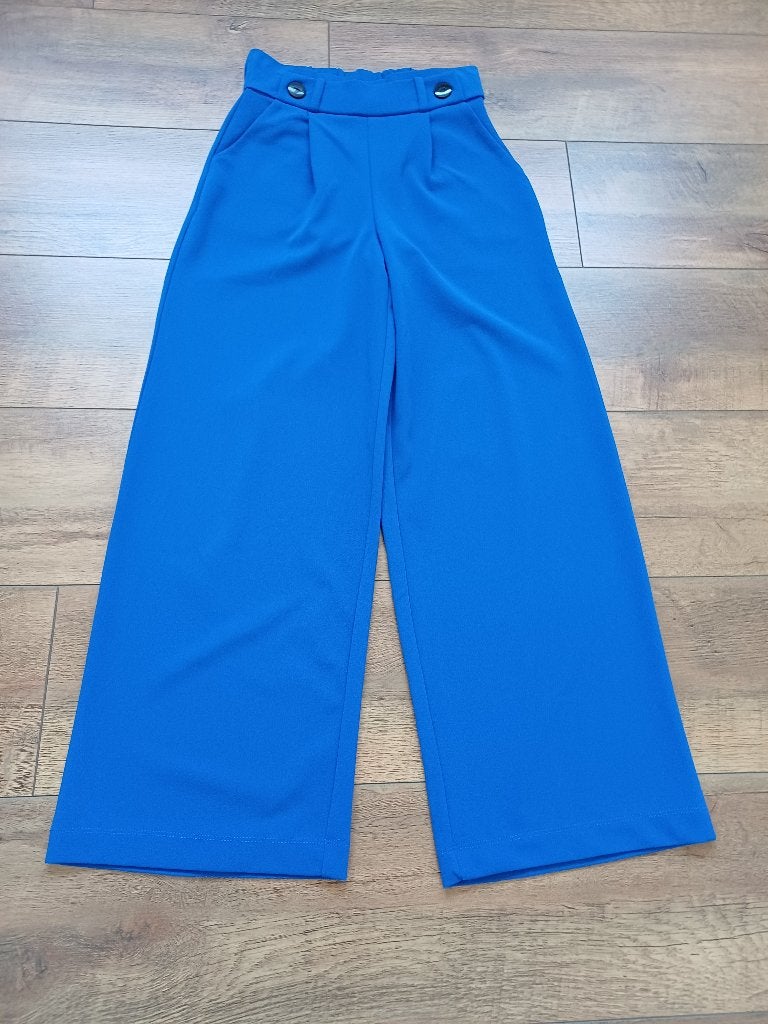 leuke blauwe merk broek met wijde pijpen 34, Blauw, Nieuw, Ophalen of Verzenden, Maat 34 (XS) of kleiner