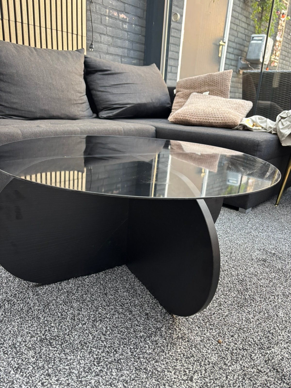 Salontafel japandi ronde tafel, Ophalen, Zo goed als nieuw, Eén persoon, Kajak