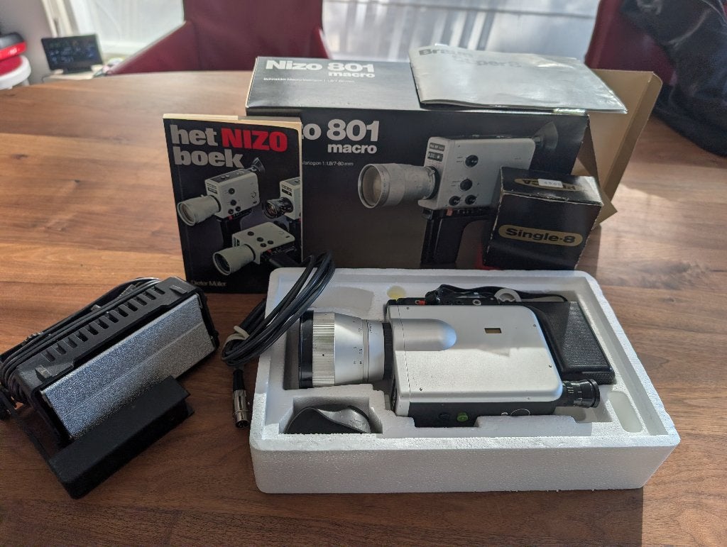 Nizo 801 Macro Super 8 Camera met accessoires, Audio, Tv en Foto, Ophalen, 8mm, Camera