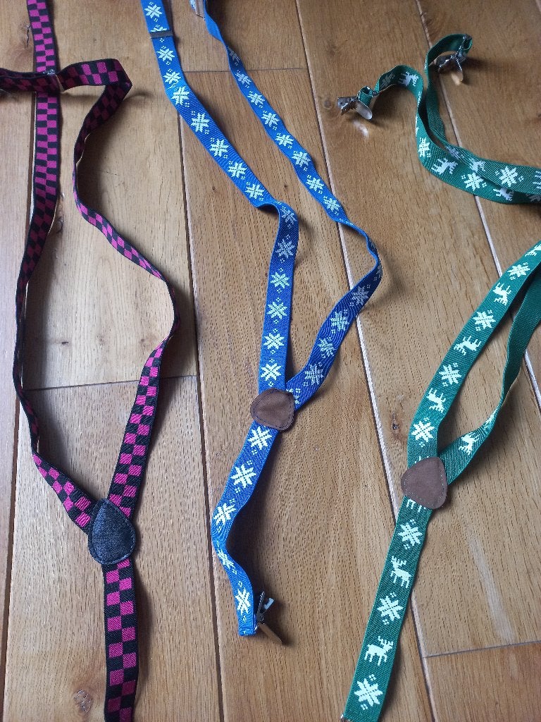 3 kleurrijke bretels - zgan, Kleding | Dames, Riemen en Ceinturen, Ophalen of Verzenden, Zo goed als nieuw, Zwart, Tailleriem