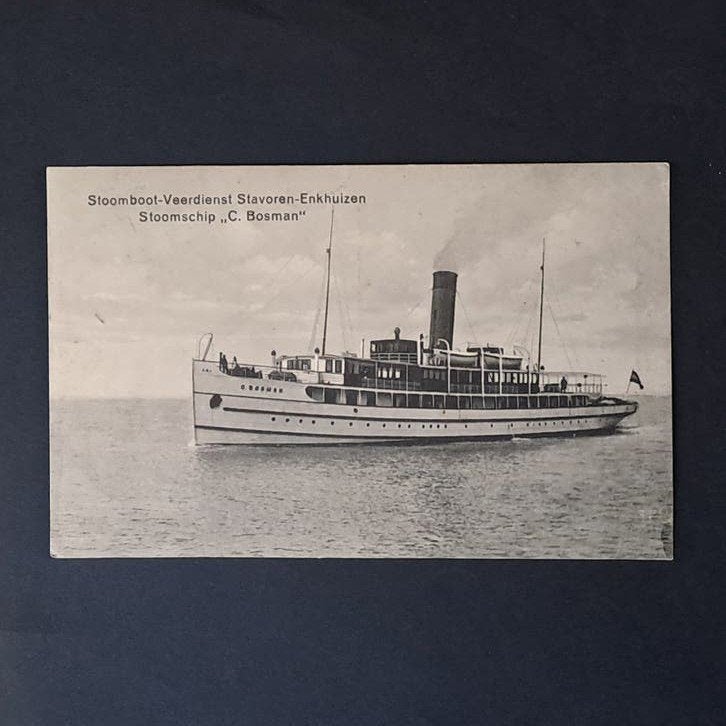 Stavoren Friesland Stoomschip C.Bosman 1920, Verzamelen, Ophalen of Verzenden, Voor 1920, Ongelopen, Friesland