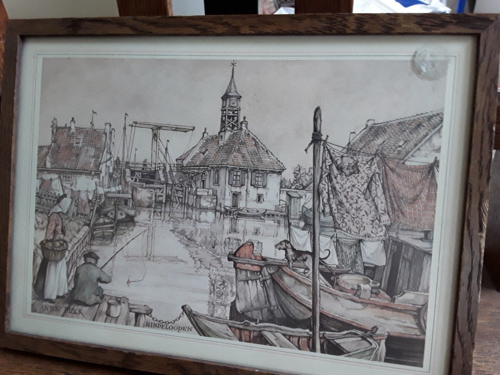 ANTON  PIECK    27X20 CM   hinde lopen schilde.rijje, Ophalen of Verzenden