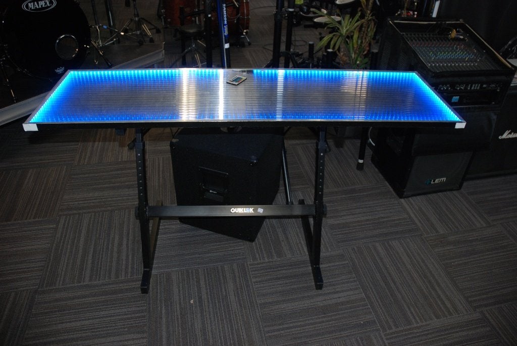 Tafel transparant plexiglas met lampen op quiklok standaard, Ophalen, Gebruikt, ., Overige instrumenten