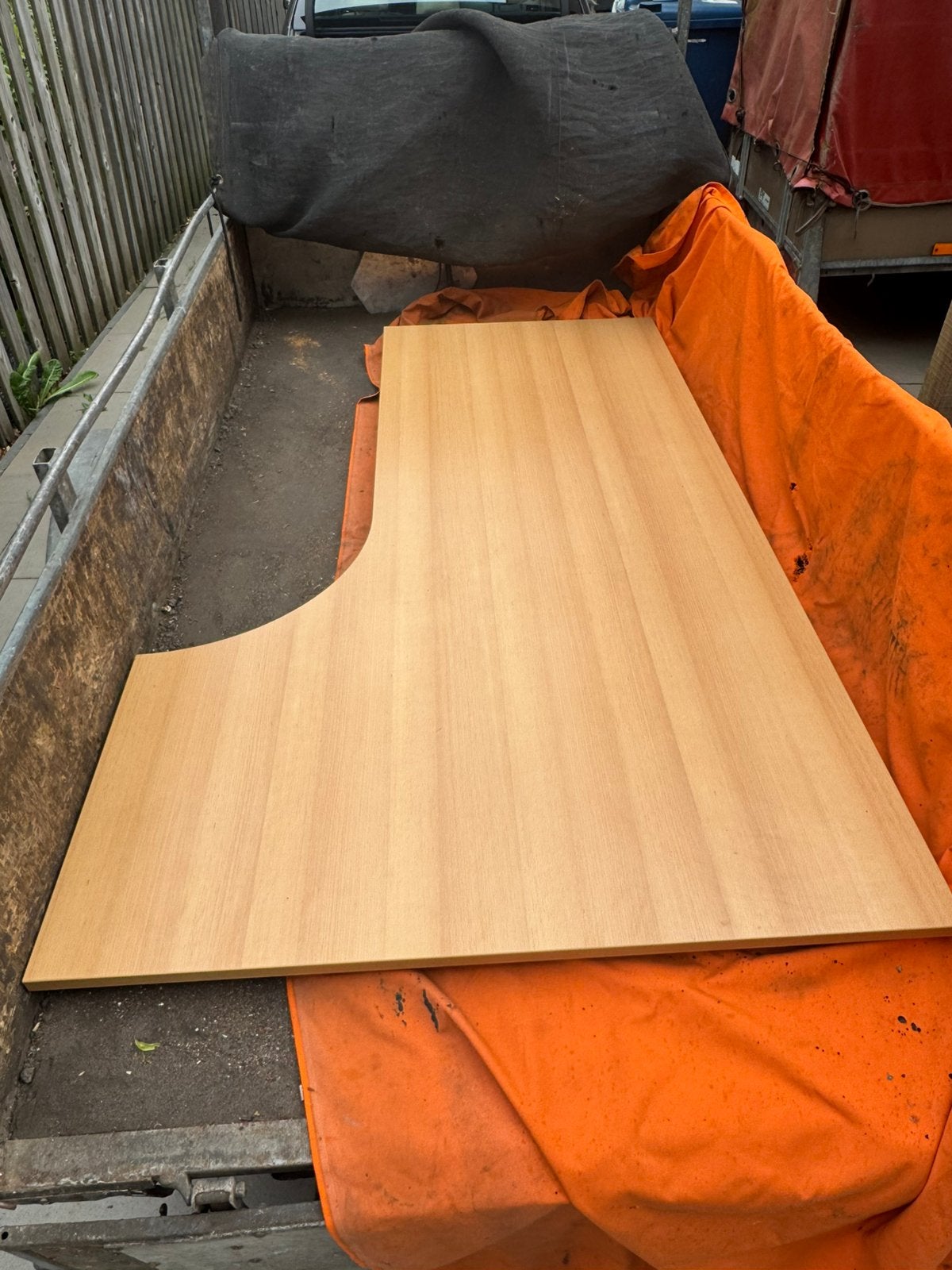 Mooi Hoekbureau, Huis en Inrichting, Bureaus, Ophalen, Hout, Hoekbureau, Bruin