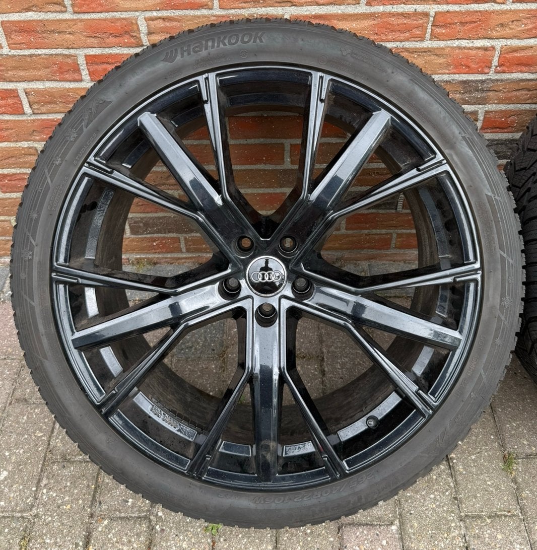 ✅ 22” Audi E-tron / Q8 Gunner Velgen + Goede Banden, Auto-onderdelen, Banden en Velgen, Ophalen, Gebruikt, 265 mm, Banden en Velgen
