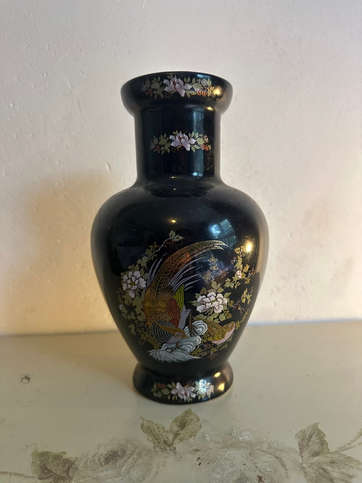 Decorative black vase, Ophalen of Verzenden