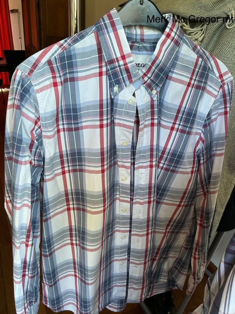 Mooi overhemd Mc Gregor XL, Kleding | Heren, Ophalen of Verzenden, Gedragen, Halswijdte 43/44 (XL), Meerkleurig