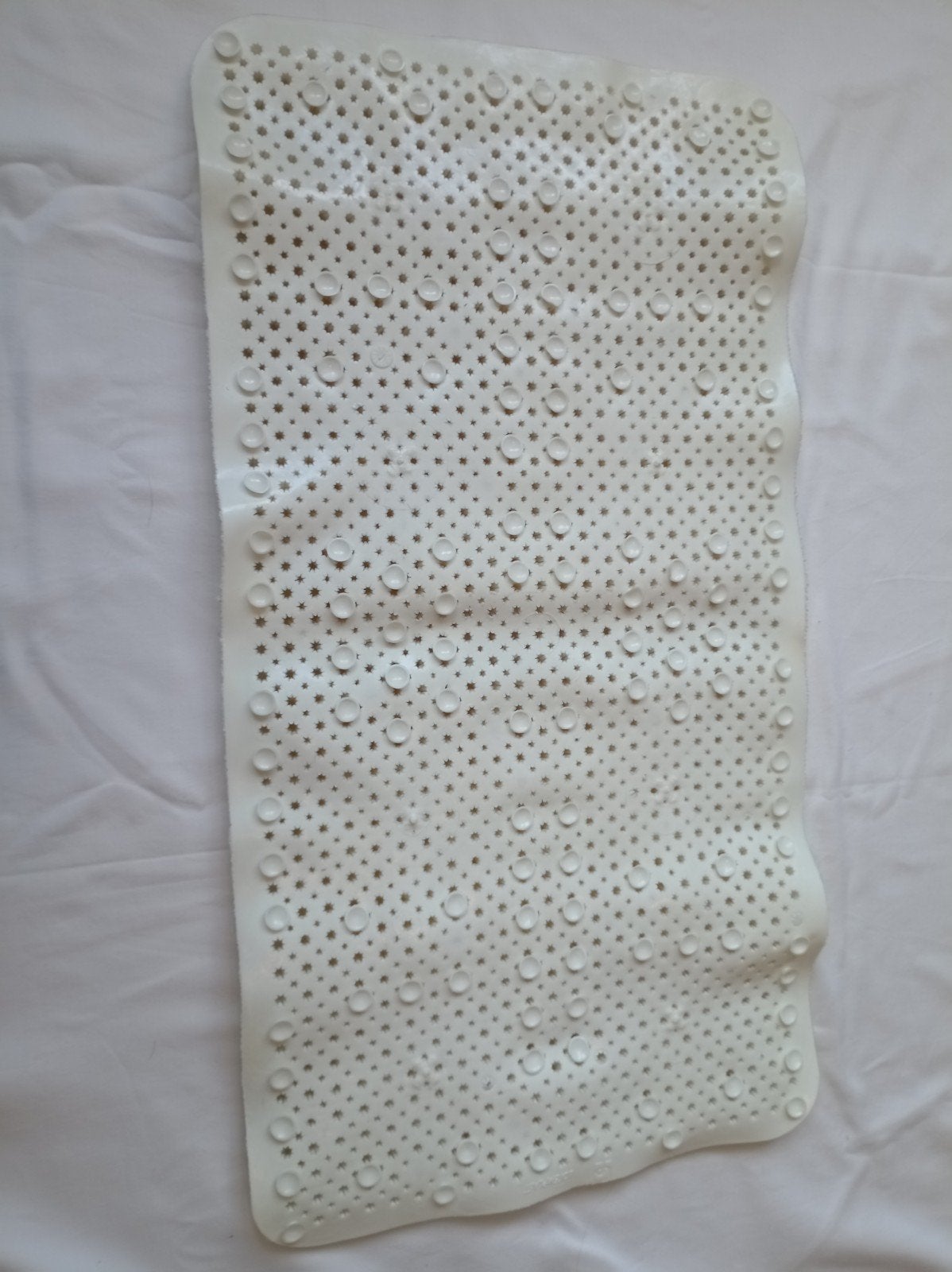 Antislip badmat met zuignappen - Crème, Ophalen of Verzenden, Gebruikt, Beige, Badmat