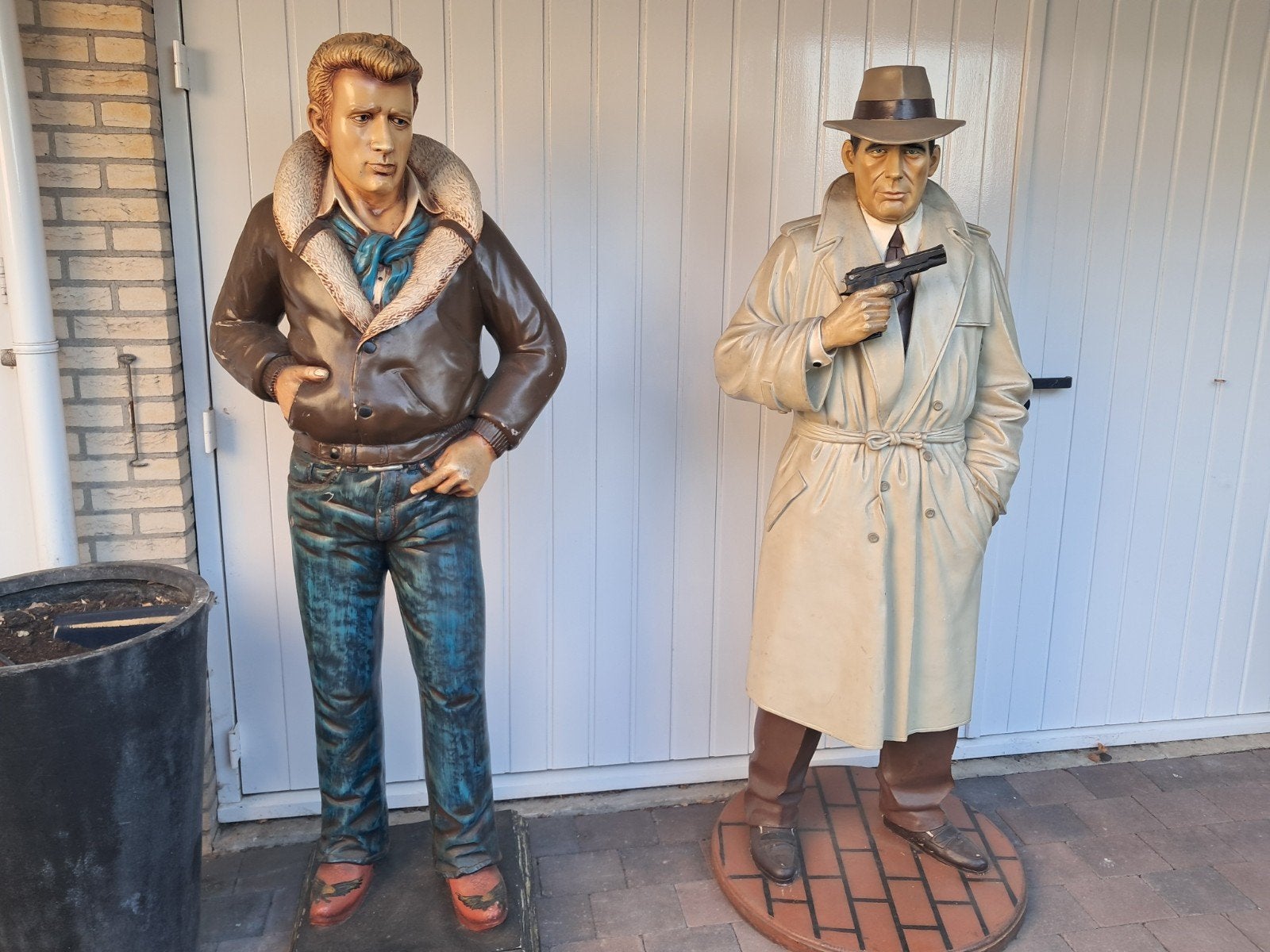 oud James Dean life size beeld +/- 185cm levensgroot XXL, Ophalen, Eu, Gebruikt, Actiefiguur of Pop