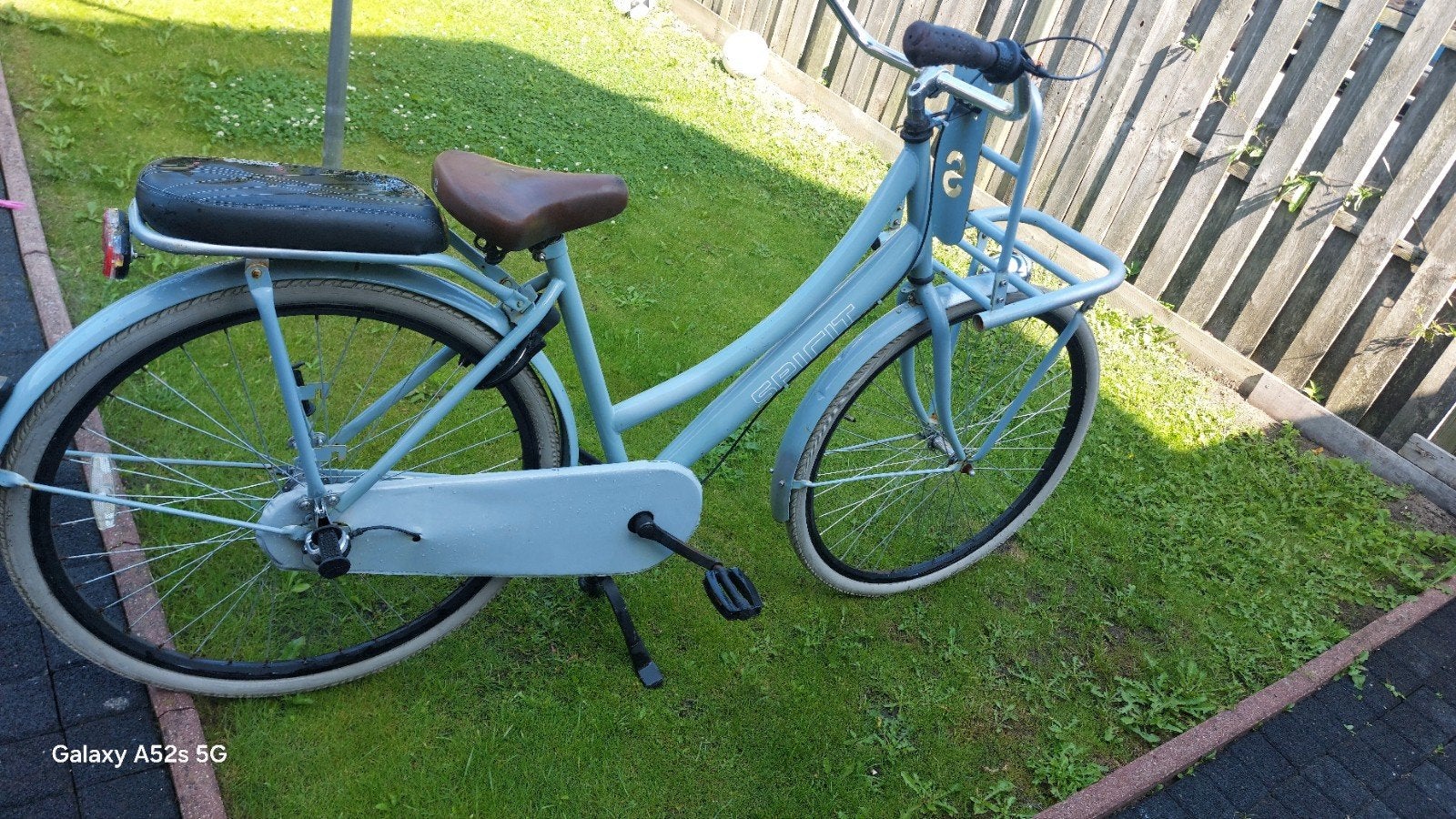Spirit transportfiets dames, lichtblauw, met voordrager, Fietsen en Brommers, Terugtraprem, Ophalen, Overige merken, 53 tot 56 cm