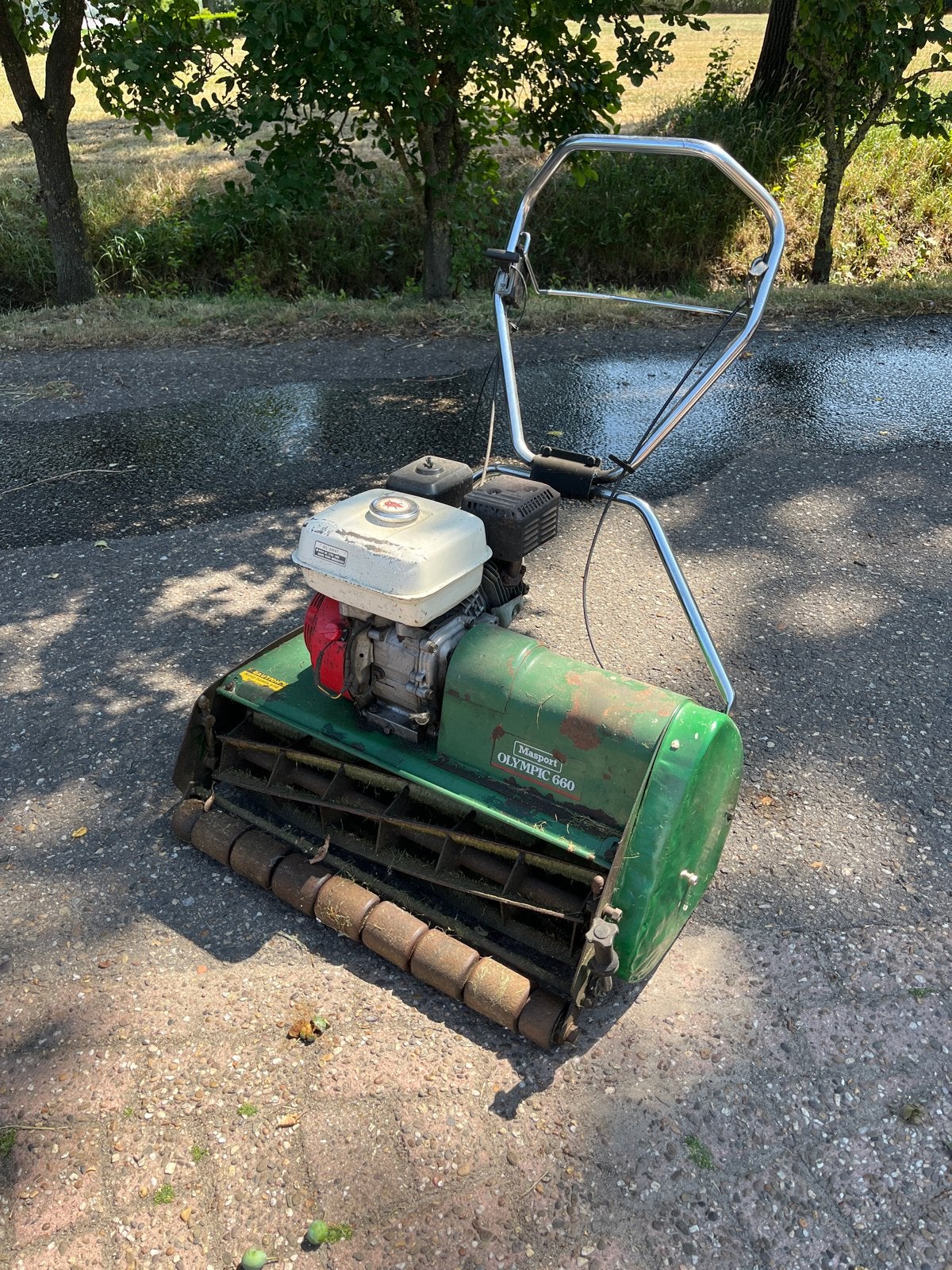Marsport Olympic 660 Kooimesmaaier - Benzine, Tuin en Terras, Ophalen, Gebruikt, Benzine-grasmaaier, 50 cm of meer