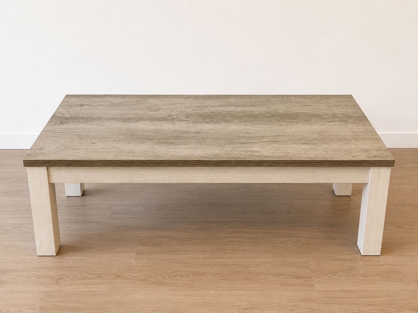 Salontafel Lynn - wit eiken - 42,5x135x67,5 cm, Ophalen, Gebruikt, 50 tot 100 cm, 100 tot 150 cm