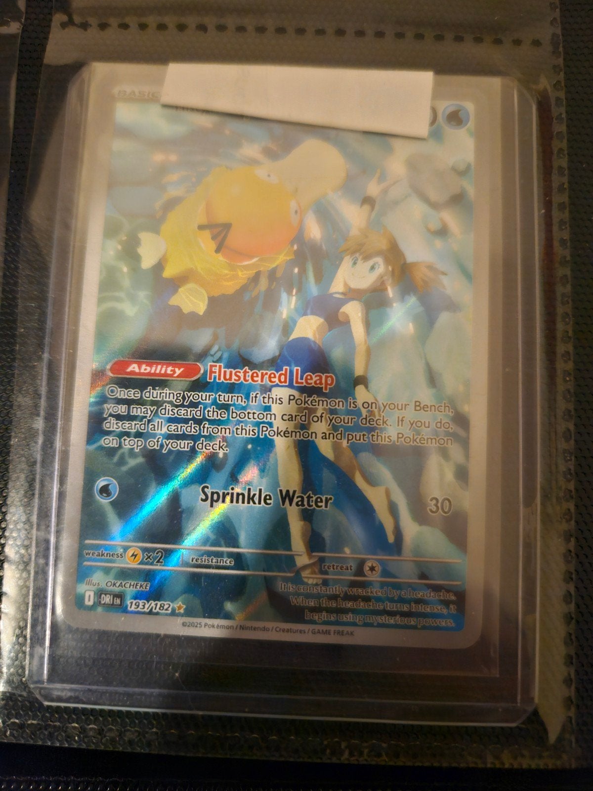 Pokemon Misty's Psyduck 193/182 Destined Rivals, Ophalen of Verzenden, Zo goed als nieuw, Losse kaart, Foil