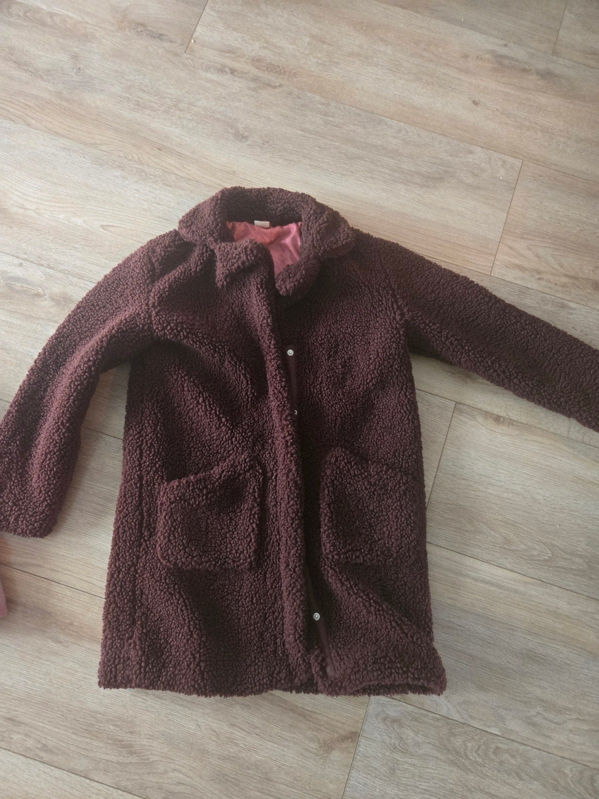 HEMA bruine teddy jas,, maat 146/152, Ophalen, Meisje, Zo goed als nieuw, Hema