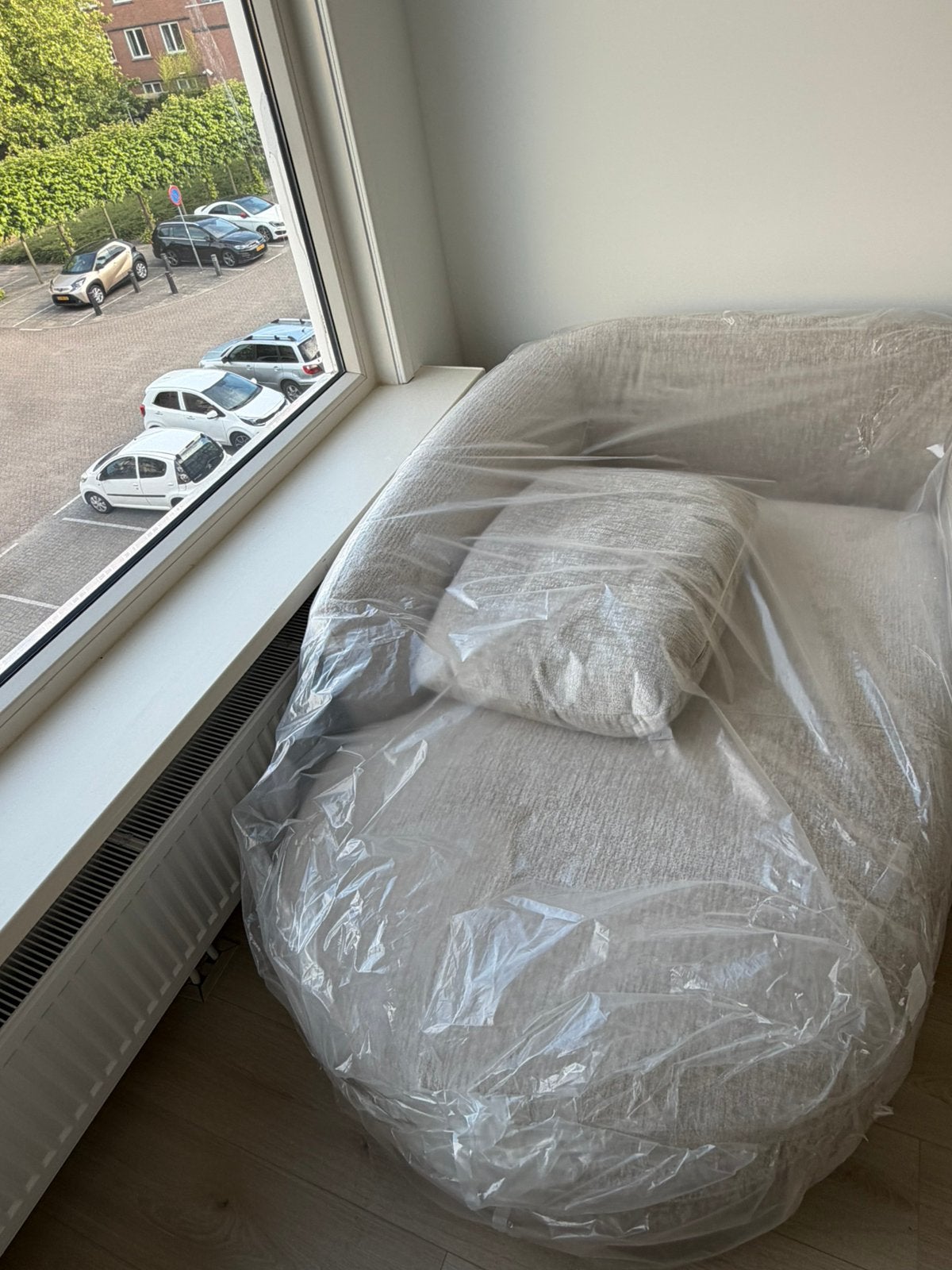 Nieuwe modulaire loungestoel/bank crème 170 x 100 cm (links), Ophalen, 125 tot 150 cm, Minder dan 150 cm, Stof