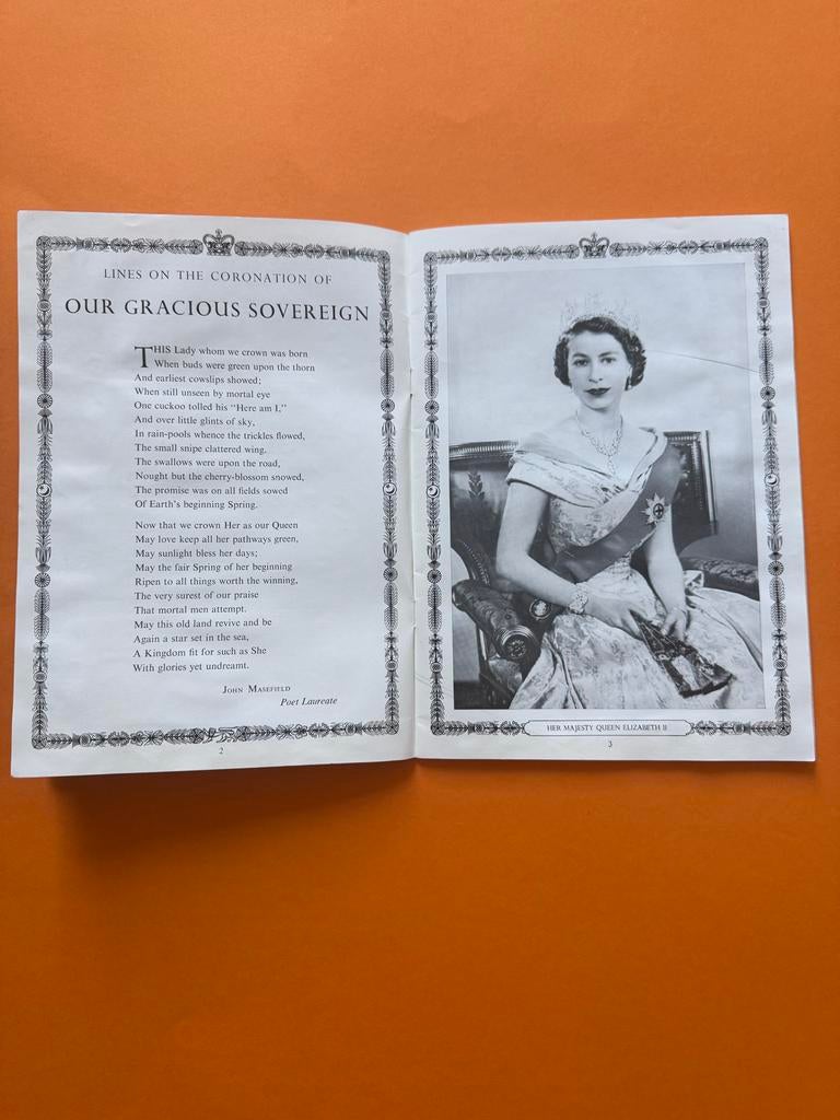 Origineel 1953 kroningsprogramma Queen Elizabeth II, Ophalen of Verzenden