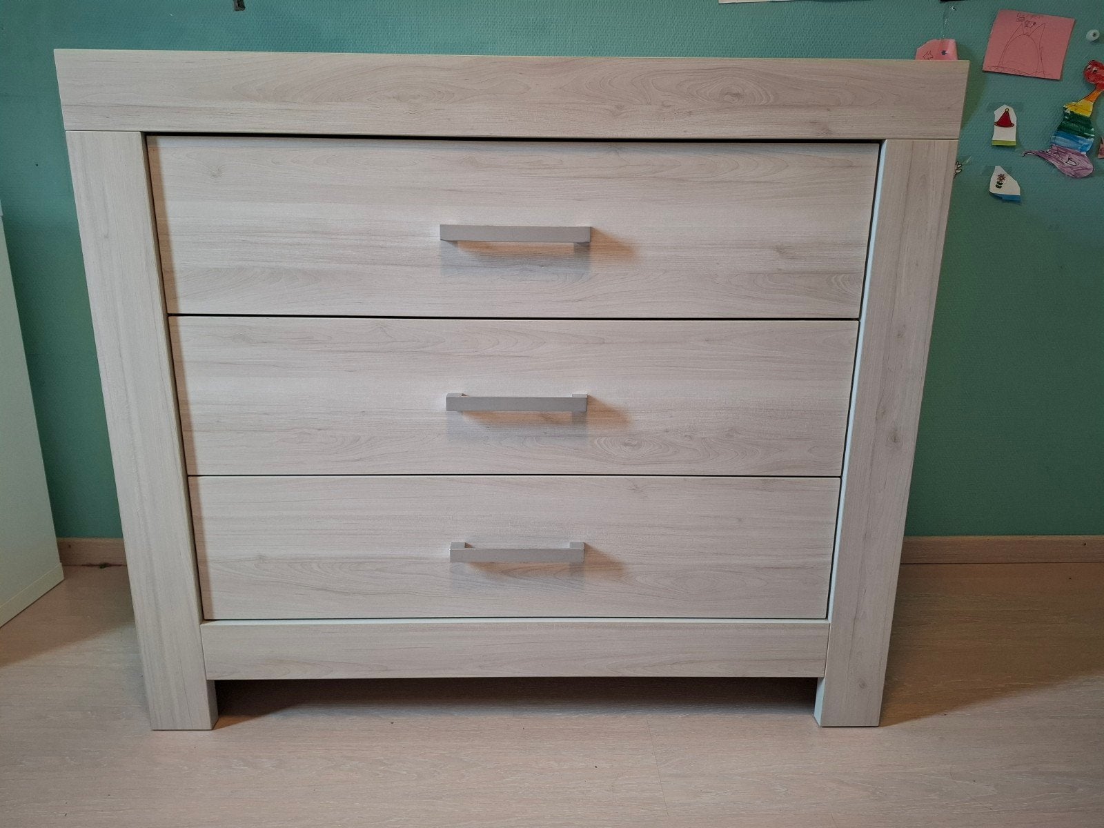Complete Babykamer: Ledikant, Commode, Kledingkast, Plank, Ophalen, Gebruikt, Jongetje of Meisje