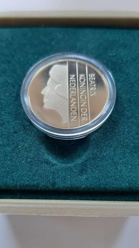 Nederland ERU Goudgulden 1999 in origineel kuipje, Postzegels en Munten, Munten | Nederland, Ophalen of Verzenden, Koningin Beatrix