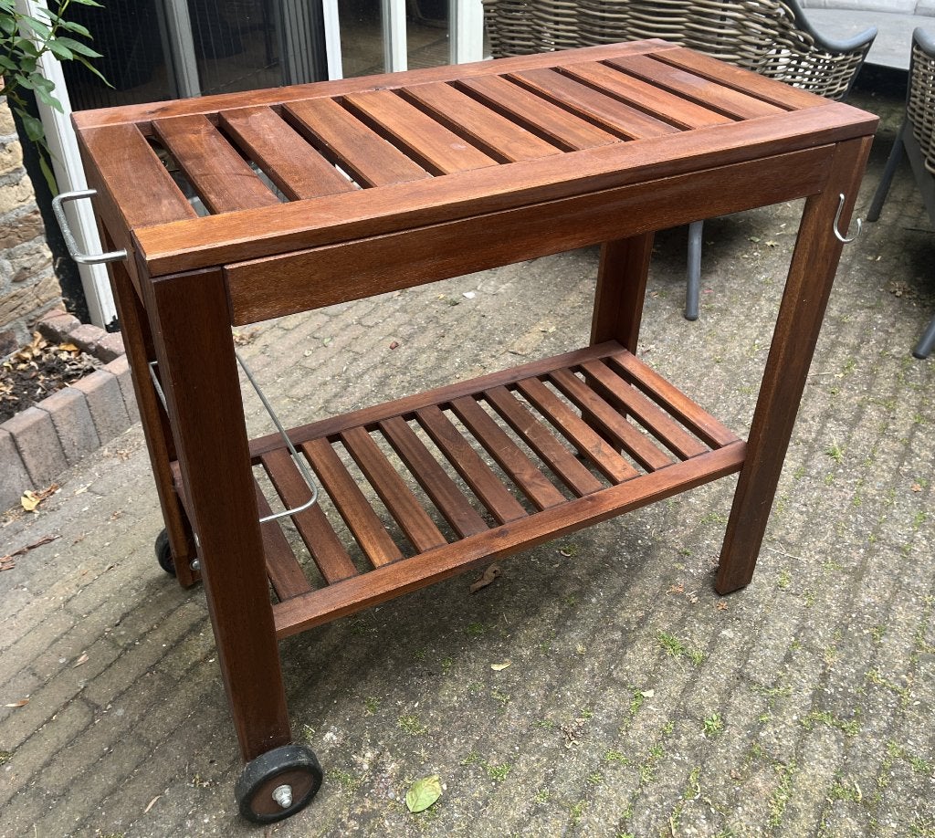 Ikea  ÄPPLARÖ Serving cart, Tuin en Terras, Tuinsets en Loungesets, Ophalen, Zo goed als nieuw, Hout, 2 zitplaatsen