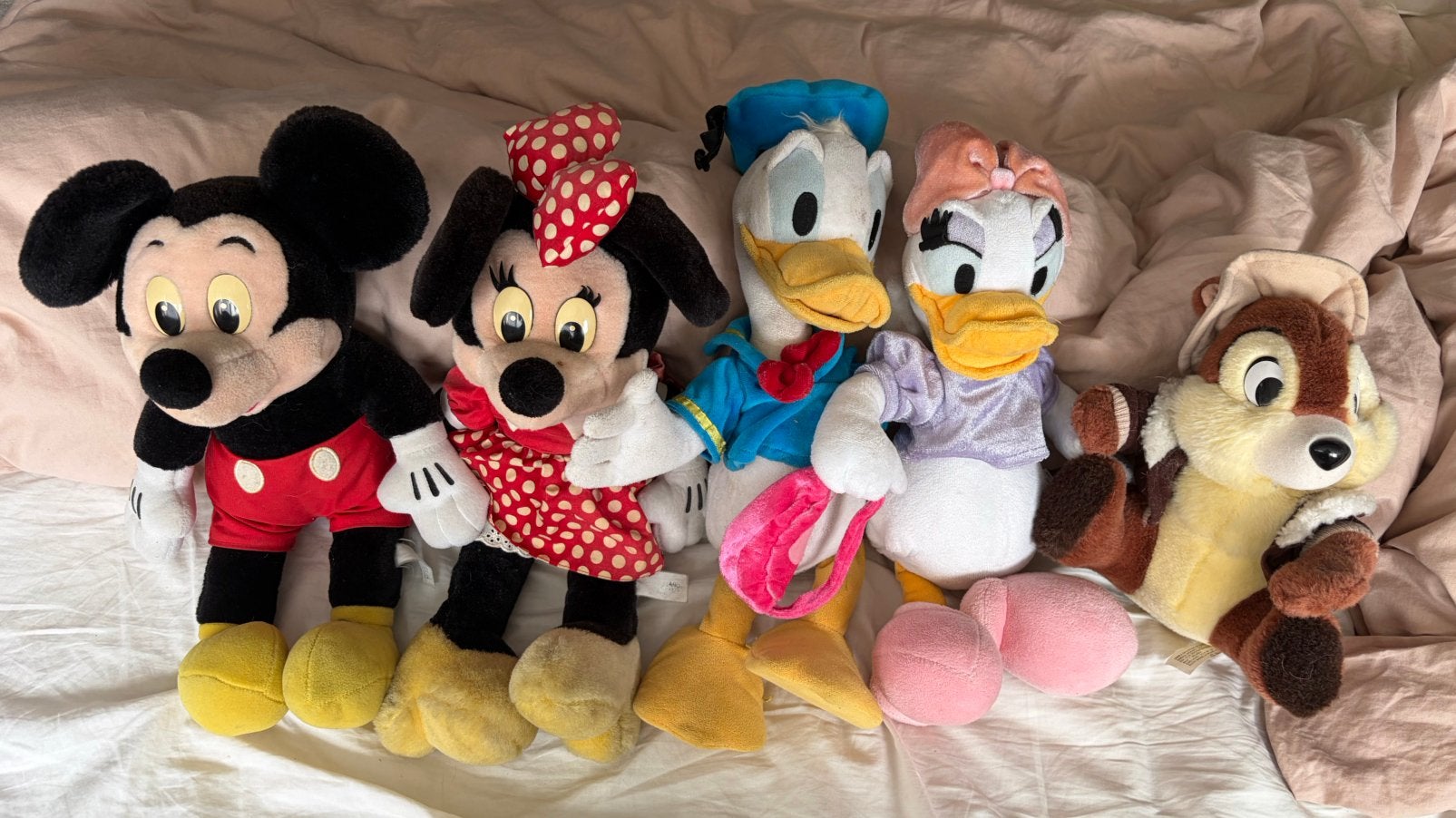 Set van 5 Vintage orginele Disneyland Parijs Knuffels, Muis, Disney, Ophalen of Verzenden, Middelgroot (20 tot 80 cm)