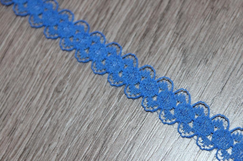 Haspel kant sierband schulprandje - 15mm - blauw #1759, Ophalen of Verzenden, Nieuw, Lint, Band of Elastiek