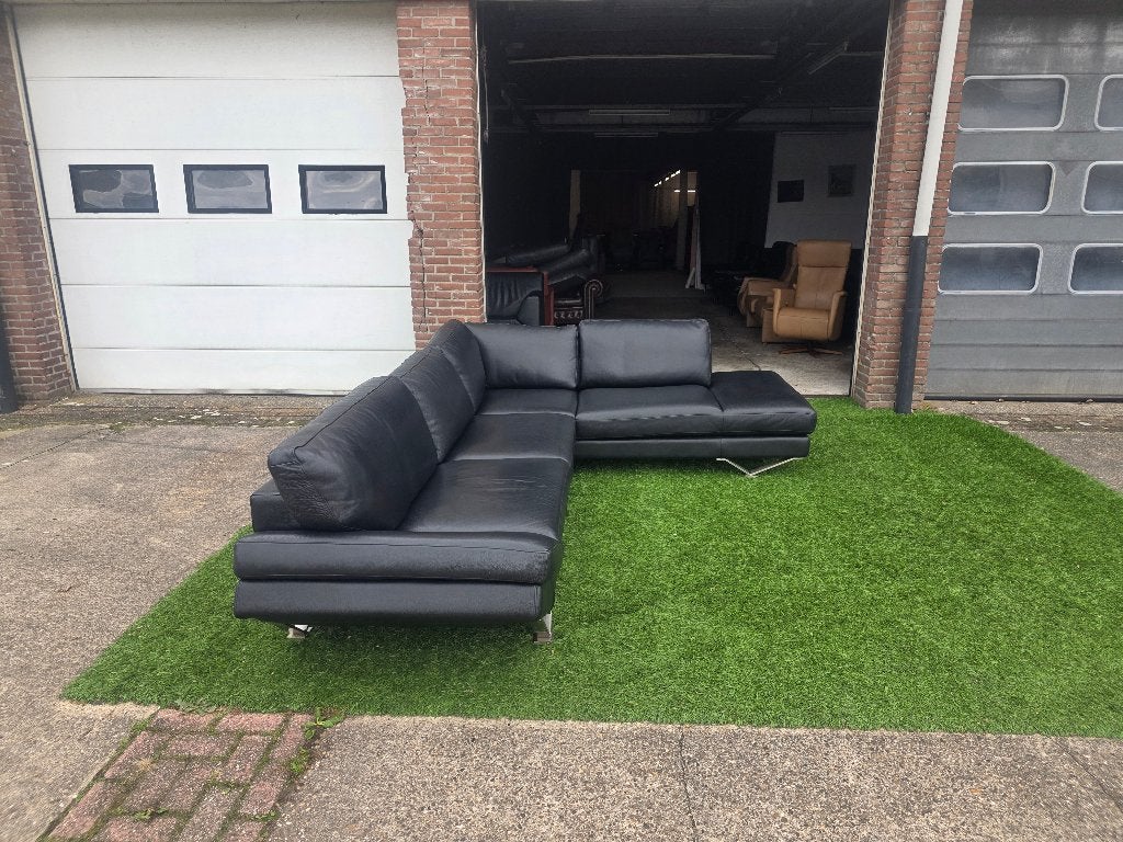Hoekbank NATUZZI Releve bankstel  design zwart leer ZGAN, 250 tot 300 cm, Hout, Geen, Pahest@hotmail.nl