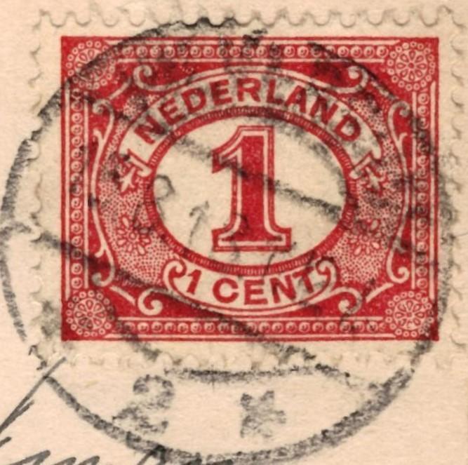 700026 Hilversum 1918 Gooische Vaart Gelopen met postzegel, Ophalen of Verzenden, Voor 1920, Gelopen, Noord-Holland