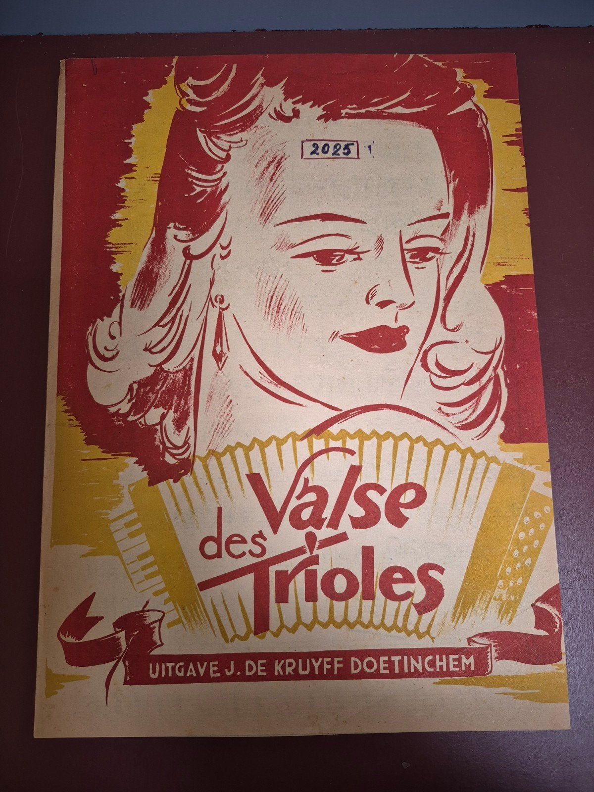 Vintage bladmuziek: Valse des Trioles - Accordeon Solo, Gebruikt, Overige genres, Overige soorten, Ophalen of Verzenden