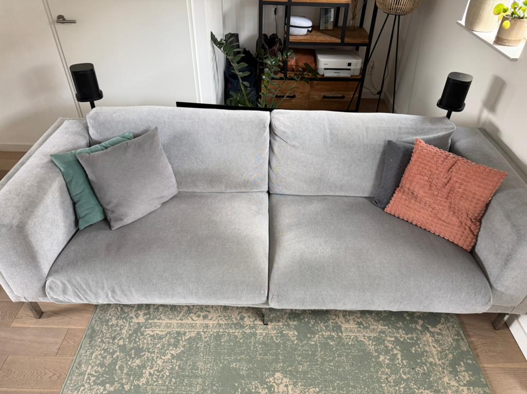 IKEA NOCKEBY 3-zits bank grijs, Ophalen, 250 tot 300 cm, Gebruikt, Driepersoons