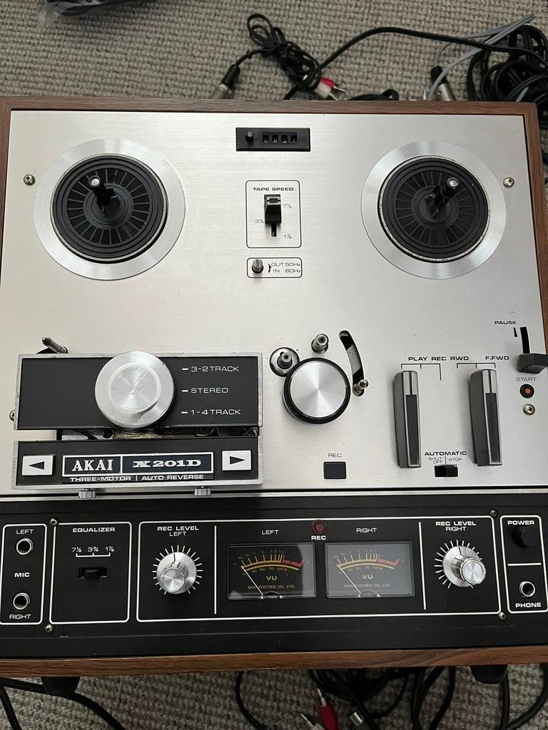 Akai X-201D Auto Reverse Bandrecorder, Audio, Tv en Foto, Bandrecorders, Ophalen, Bandrecorder, Met banden