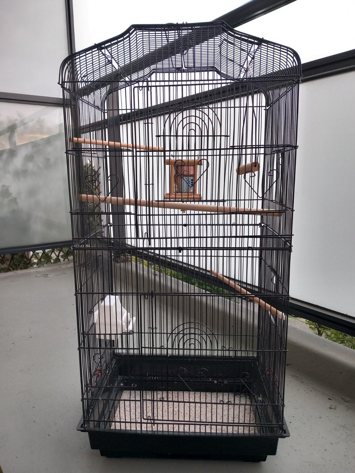 vogelkooi, 35 x 45 x 92 cm, zwart, Ophalen of Verzenden, Zo goed als nieuw, Metaal, Vogelkooi