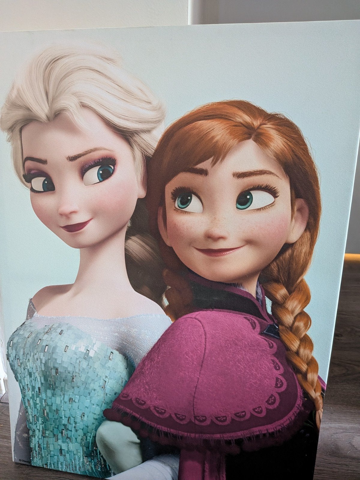 Frozen Elsa en Anna Canvas Schilderij, Ophalen, Zo goed als nieuw, Overige typen