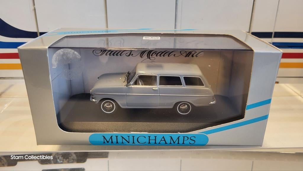 Minichamps Opel Kadett A Caravan Grey - 1962, Auto, Ophalen of Verzenden, Zo goed als nieuw, MiniChamps