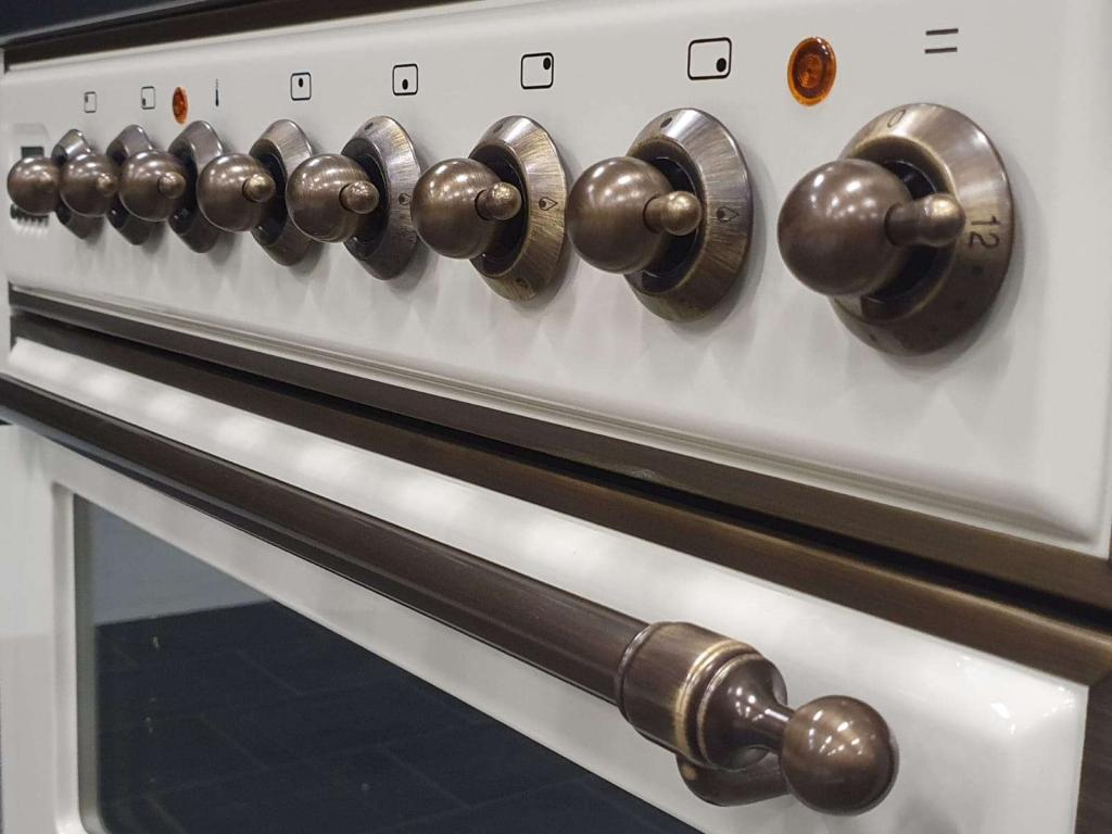 Luxe Boretti Majestic Fornuis 90cm crème & oud koper GASOVEN, Niet ingevuld, 60 cm of meer, Niet ingevuld, Ophalen of Verzenden