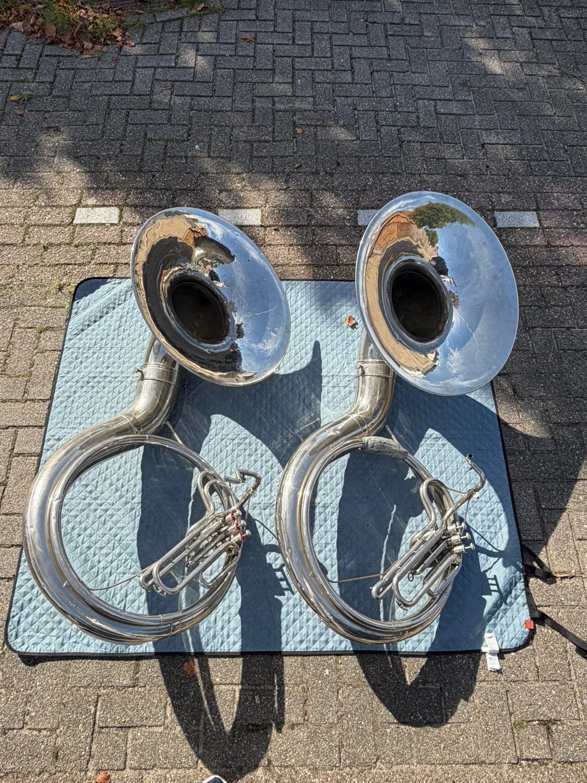 Diverse blaasinstrumenten van muziekvereniging, Muziek en Instrumenten, Ophalen of Verzenden, Gebruikt, Koperblazer, Met koffer of draagtas