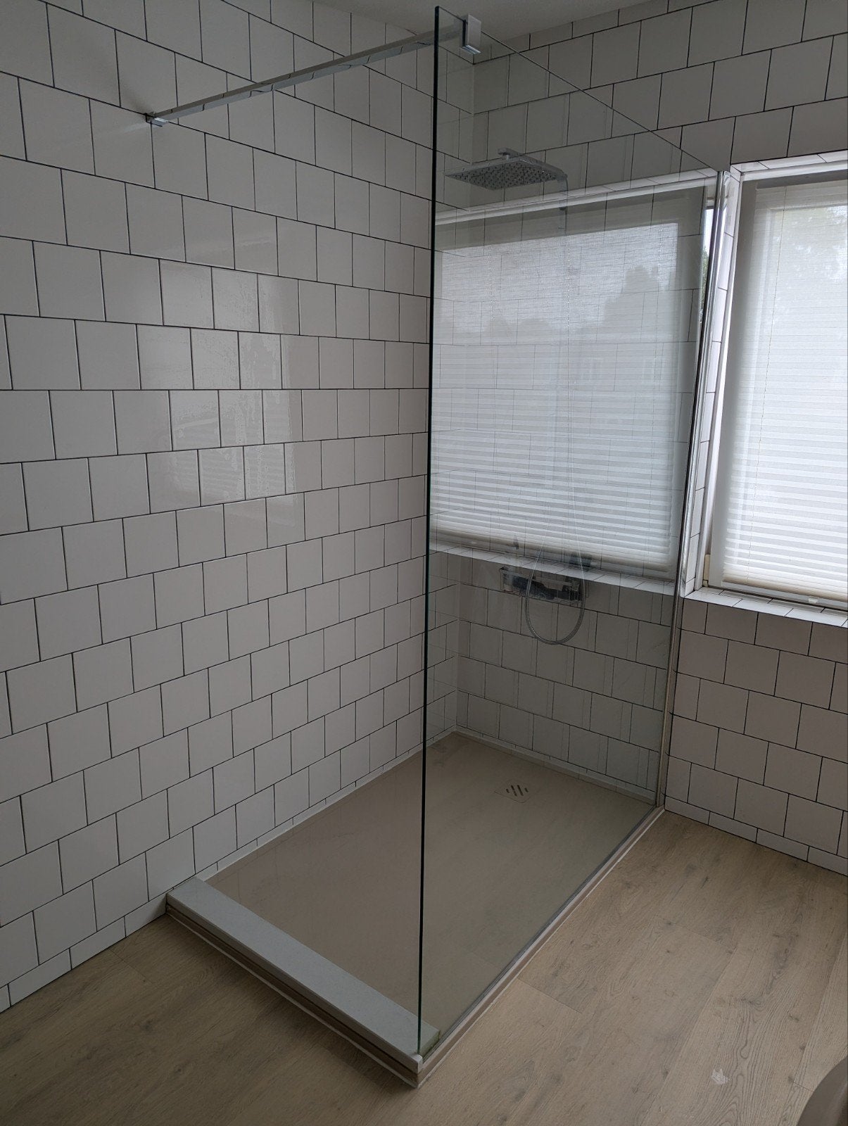 Glazen douchewand, Ophalen, Zo goed als nieuw, Glas, Douche