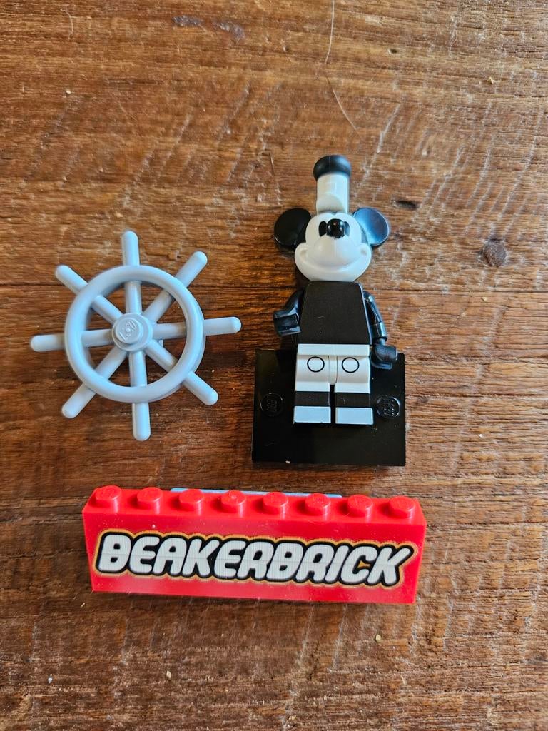 LEGO Ideas Steamboat Willie Mickey Mouse Minifiguur, Verzenden, Zo goed als nieuw, Losse stenen, Lego