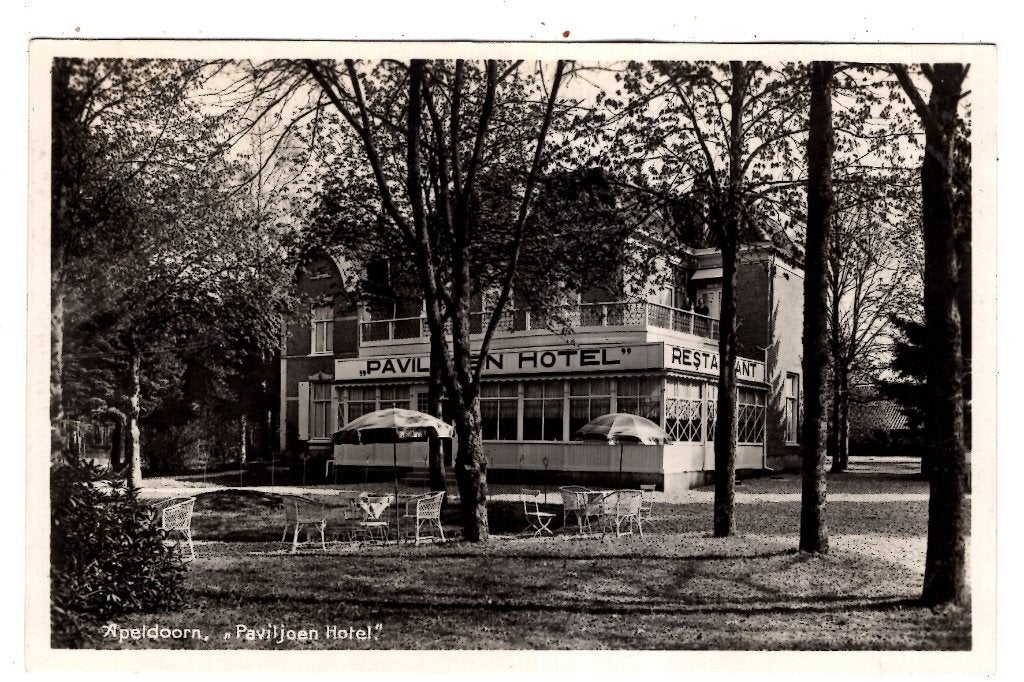 Apeldoorn  1932 Amerf. weg Paviljoen Hotel, Ophalen of Verzenden, 1920 tot 1940, Gelopen, Gelderland