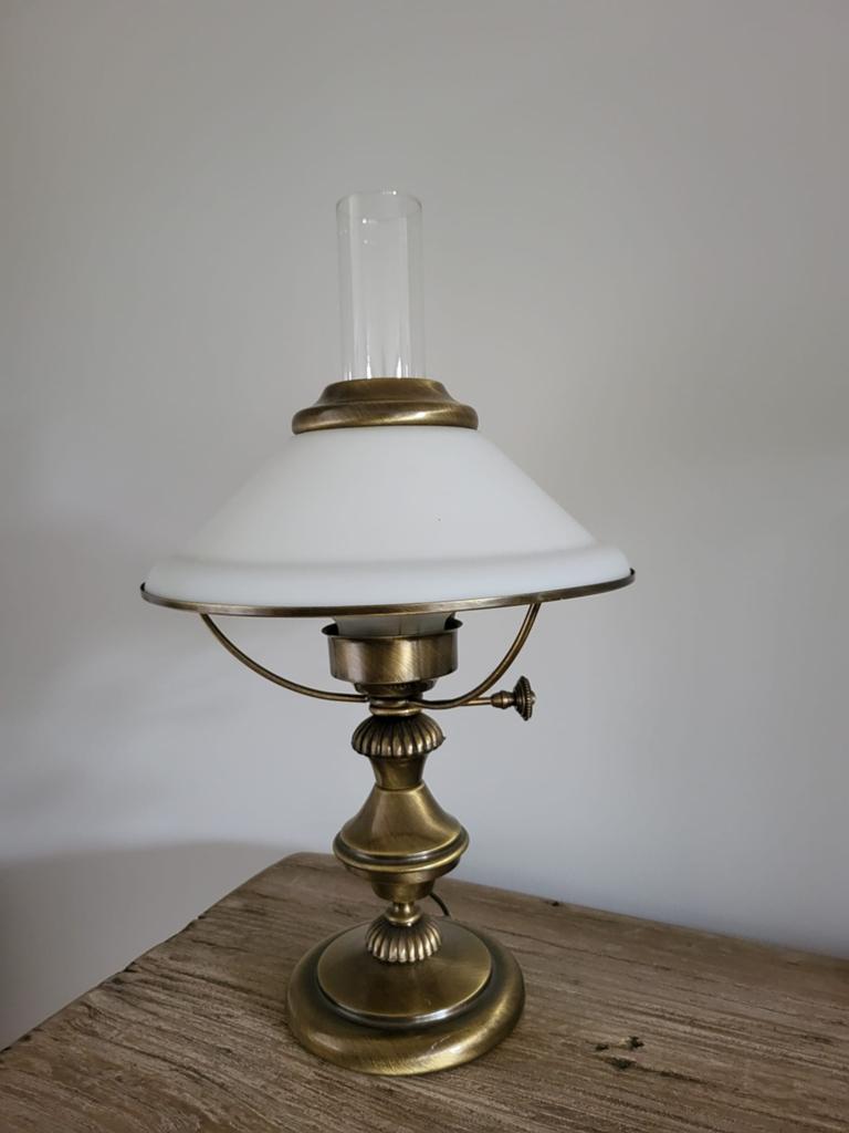 Schemerlamp antiek, Antiek en Kunst, Antiek | Kandelaars, Ophalen of Verzenden, Koper of Brons
