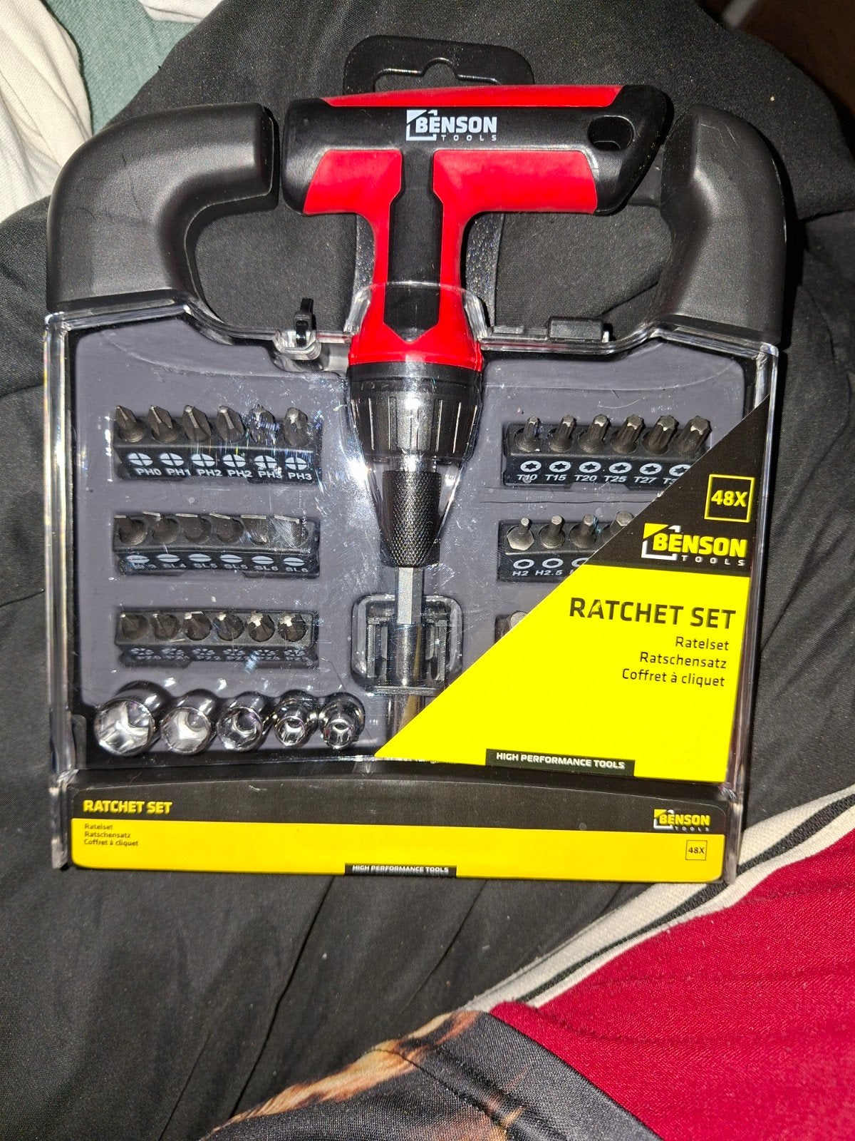 Benson Tools Ratchet Set - 48-delige ratelset met T-greep, Ophalen of Verzenden, Nieuw, Gereedschapsset, Overige merken