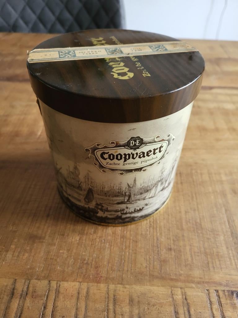 Vintage Douwe Egberts Coopvaert Pijptabakblik, Ophalen of Verzenden