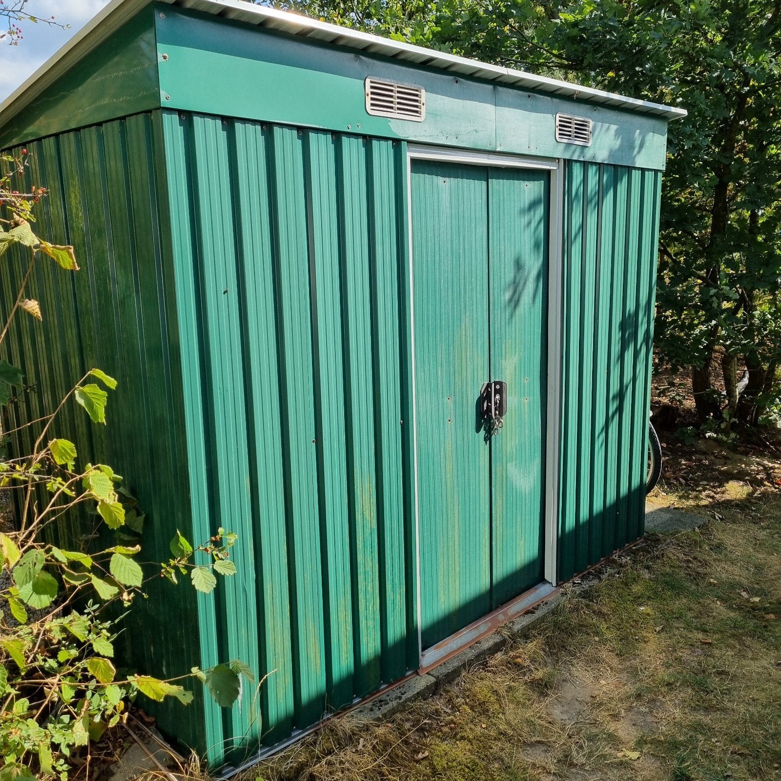 Metalen schuurtje, Tuin en Terras, Bergingen en Tuinkasten, Ophalen, Gebruikt, Metaal, Overige typen