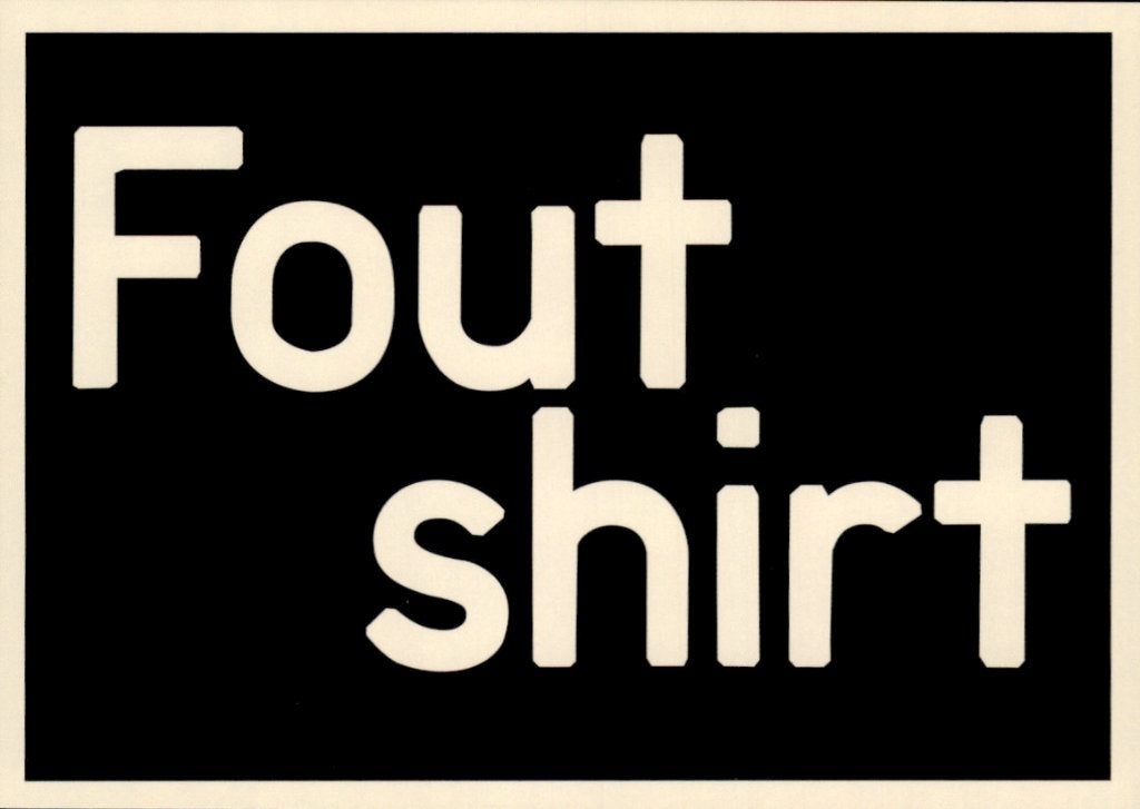 reclamekaart, fout shirt, Ophalen of Verzenden, 1980 tot heden, Ongelopen, Overige thema's